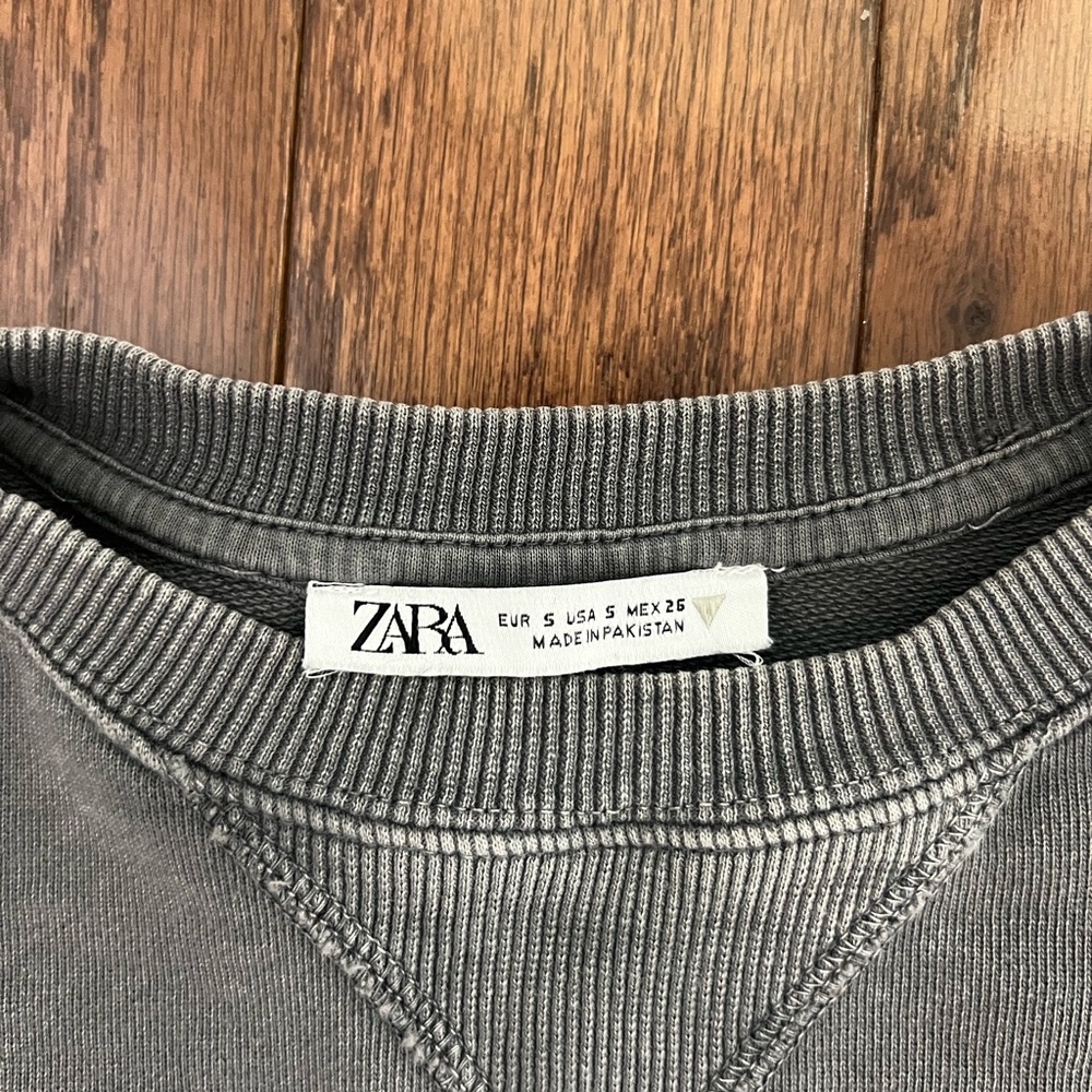 Zara Washed Effect Gray Two Piece Set - Picture 2 of 3